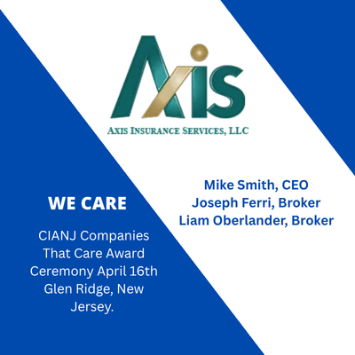 Axis Insurance Services helps honor companies that give back at CIANJ